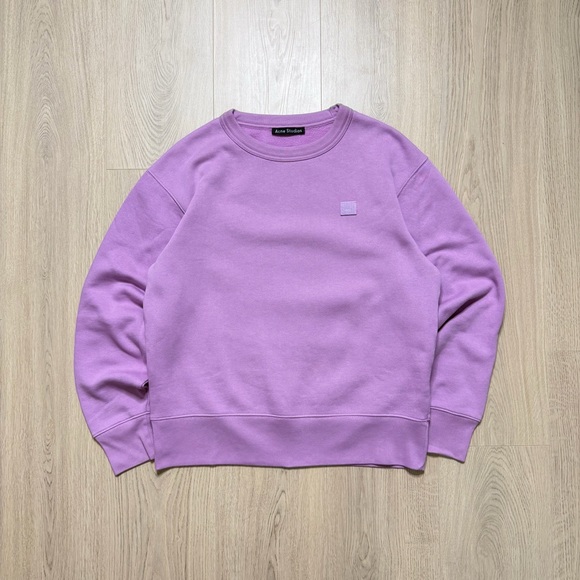 Acne Studios Other - Acne Studios Fairview Face Long Sleeve Crewneck Sweatshirt Mens Small Purple